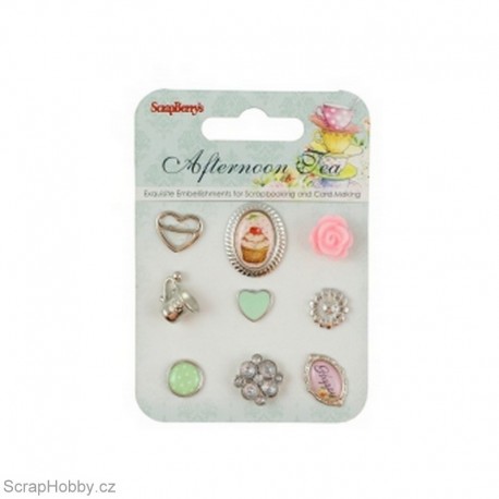 Sada hřebíčků a samolepek - Afternoon Tea 