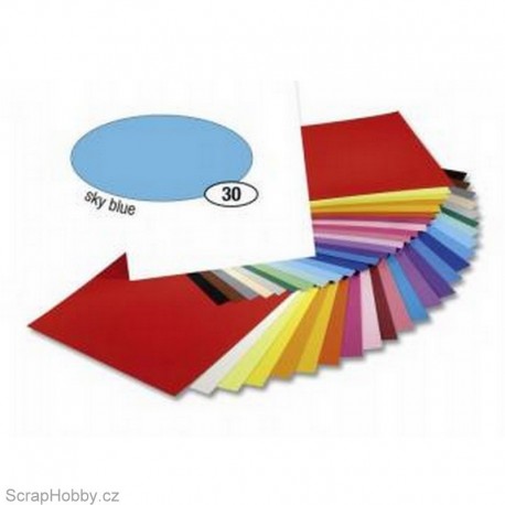 Jednobarvé papíry - Světle modrý - 130g - A4