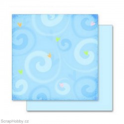 Papír - Oboustranný papír - Srdíčka a spirály