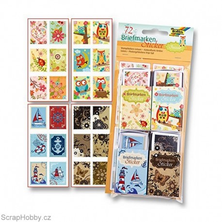 Dekorativní poštovní známky - Volný čas - 72ks