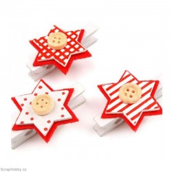 Kolíčky vánoční - hvězdičky