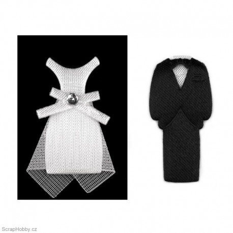 Textilní ženich a nevěsta 3cm