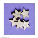 Dřevěné hvězdičky - 5ks