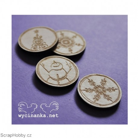 Vánoční motivy - 4ks