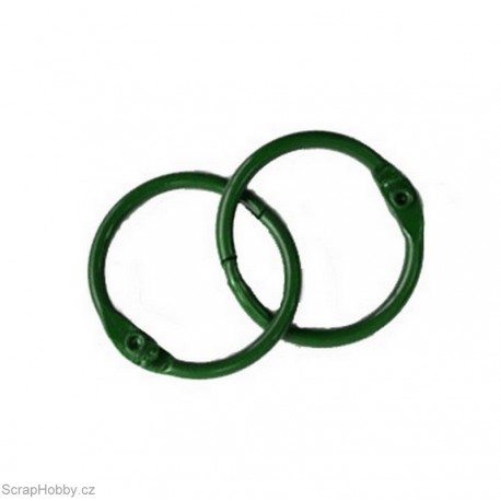 Kovové kroužky 28/30mm - zelené