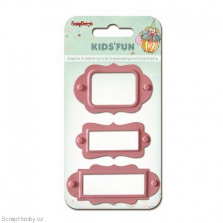 Sada hřebíčků - Štítky - 3ks - růžové