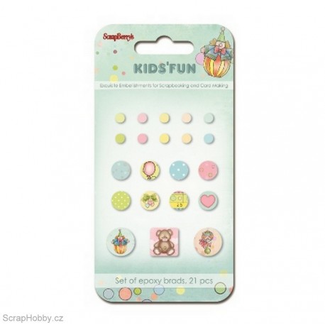 Sada hřebíčků - Kolekce - Kids´Fun - medvídek, chrastítko...