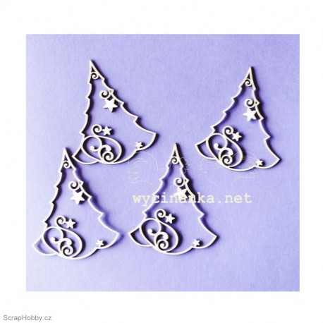 Stromečky s krucánky a hvězdičkami - 4ks