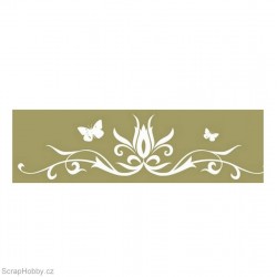 Washi páska - Bordura s motýlky - 8m x 15mm