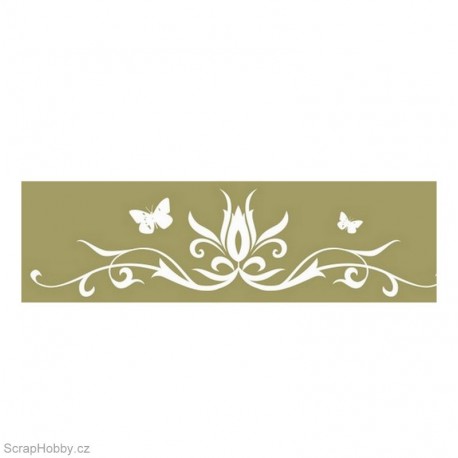 Washi páska - Bordura s motýlky - 8m x 15mm