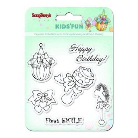 Gelové razítko - Kids´Fun - Happy Birthday - 6ks
