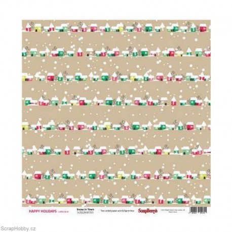 Oboustranný papír - Snow in Town