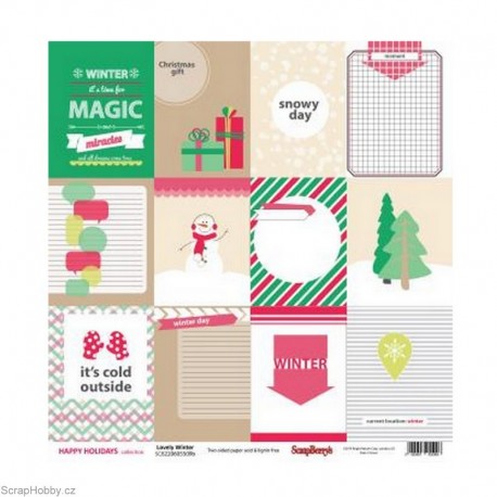 Oboustranný papír - Lovely Winter