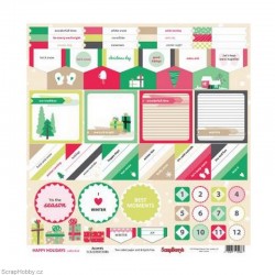 Oboustranný papír - Accents - z kolekce Happy Holidays 