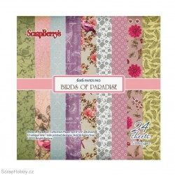 Sada papírů - Birds Of Paradise - 15x15cm