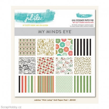 Sada papírů - Mint Julep Paper - 15x15cm