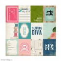 Oboustranný papír - Sew Fun - kolekce Sew Lovely