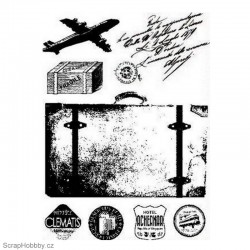 Razítka - Cestování - letadlo, kufr...