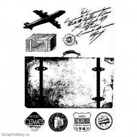 Razítka - Cestování - letadlo, kufr...