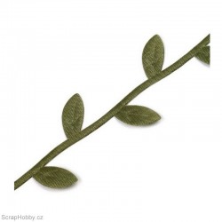 Stužka s lístečky - zelená