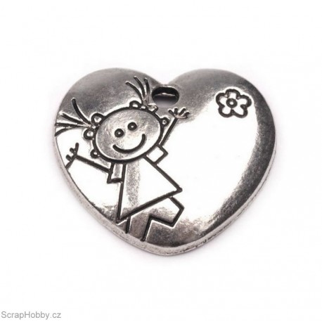 Srdíčko - holčička - platina