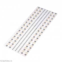 Samolepící pásky - perličky, kytičky, kamínky - crystal