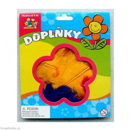 Barevná pírka - chmýří