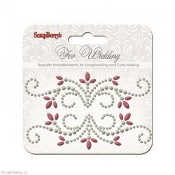 Perličkové krucánky - Růžovo-stříbrné 2ks