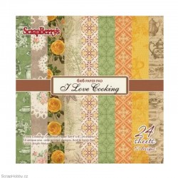 Sada papírů - I Love Cooking - 15x15cm