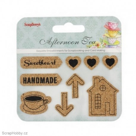 Samolepky - Korkové - Afternoon Tea - Káva