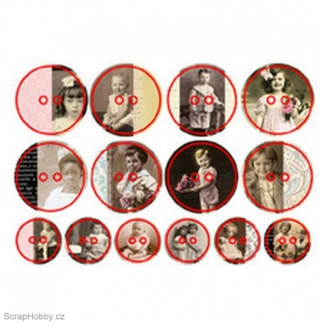 Sada kartonových výřezů - knoflíky