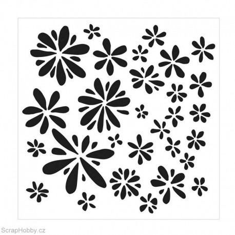 Šablona - Kytičky - 15,24x15,24