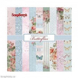 Sada papírů - Butterflies - 15x15cm