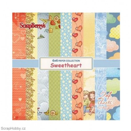 Sada papírů - Sweetheart - 15x15cm