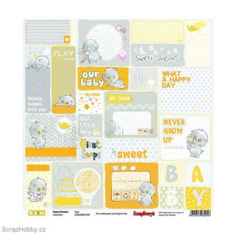 Papír - Jednostranný papír - Sweet Dreams - Tags