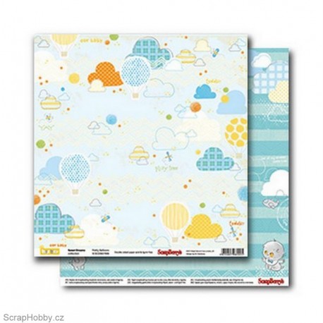 Oboustranný papír - Sweet Dreams - Pretty Balloons