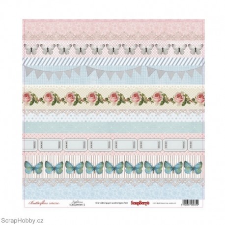 Jednostranný papír - Butterflies - Lightness