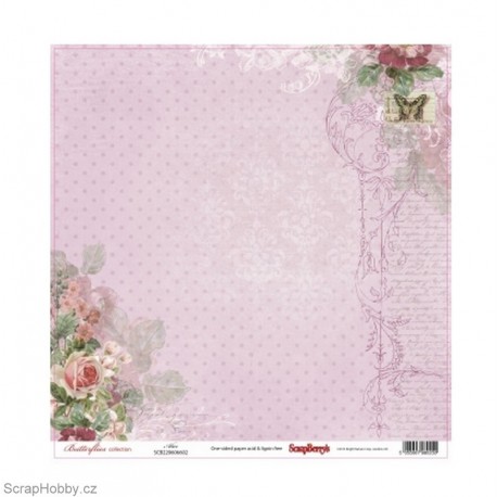 Jednostranný papír - Butterflies - Alice