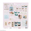 Jednostranný papír - Butterflies - Happiness