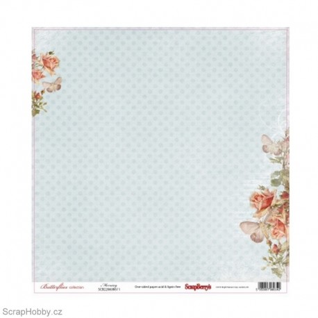 Jednostranný papír - Butterflies - Morning