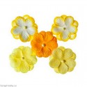 Kytičky z papíru - Žluté - 5ks