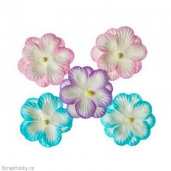 Kytičky z papíru - Pastelové - 5ks