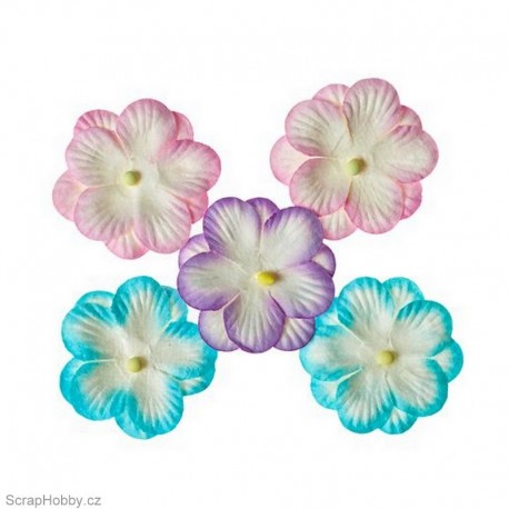 Kytičky z papíru - Pastelové - 5ks