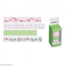 Washi páska - Sada - Růžové girlandy