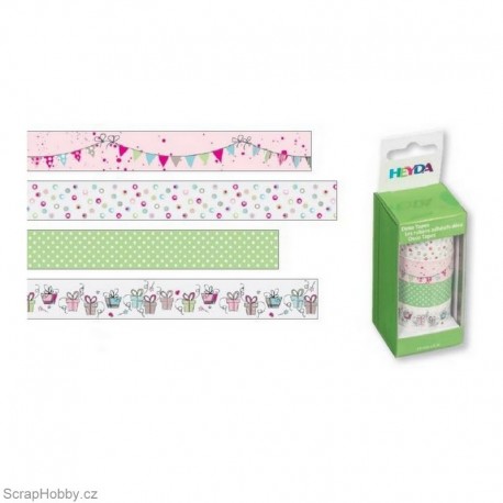 Washi páska - Sada - Růžové girlandy