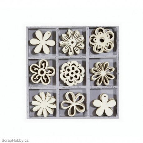 Dřevěné dekorace - Kytičky 1.