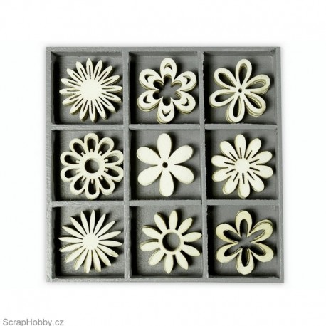 Dřevěné dekorace - Kytičky 2.