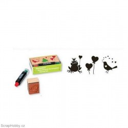 Set dřevěných razítek - Láska