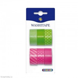 Washi páska - Sada - růžová a zelená