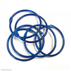 Kovové kroužky 50mm - modré
